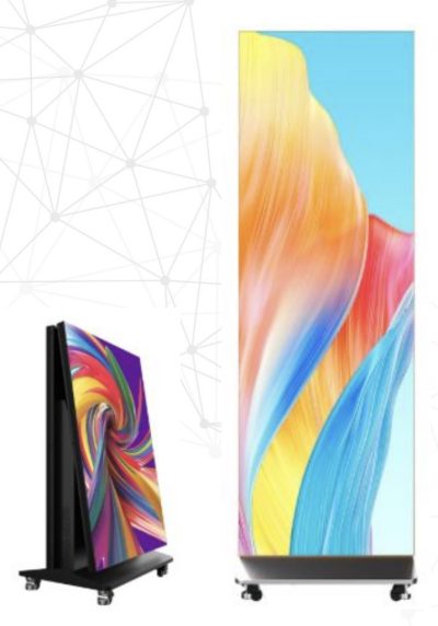 Pendón plegable LED P2.5 con publicidad de alto brillo